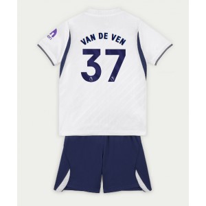 Tottenham Hotspur Micky van de Ven #37 Jalkapallovaatteet Lasten Kotipeliasu 2026-27 Lyhythihainen (+ Lyhyet housut)